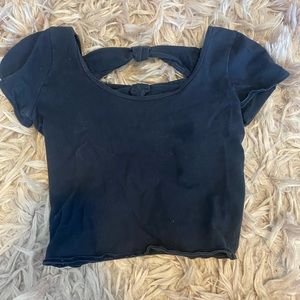 Navy Crop Top